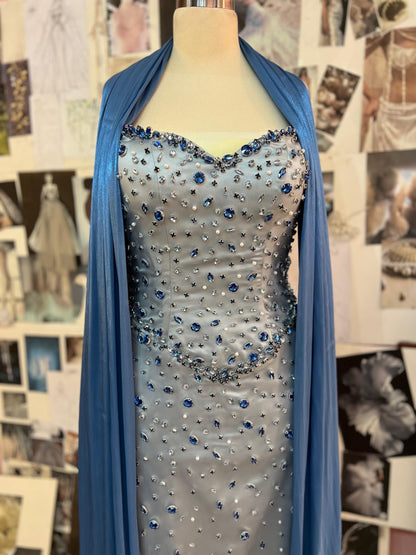 Ice-blue gown