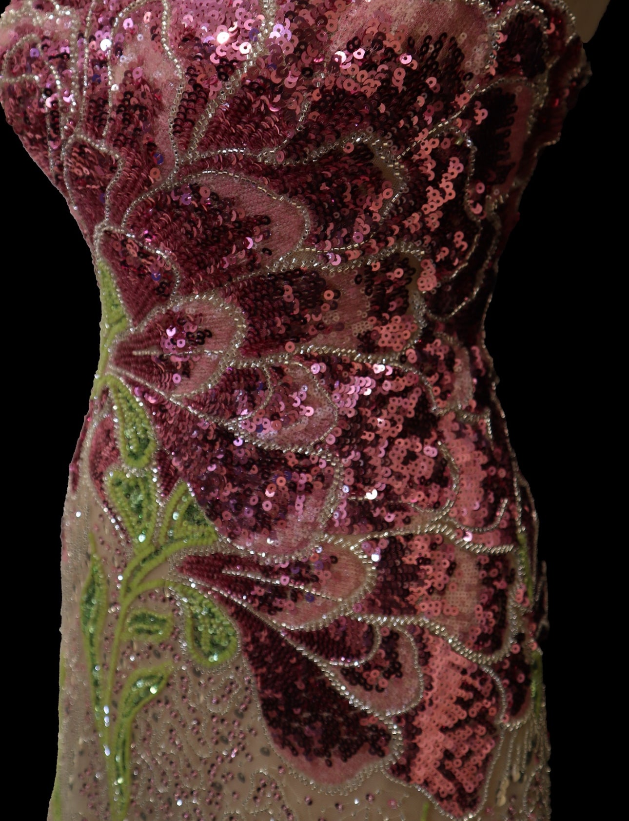 Rose Glimmer Cape Dress