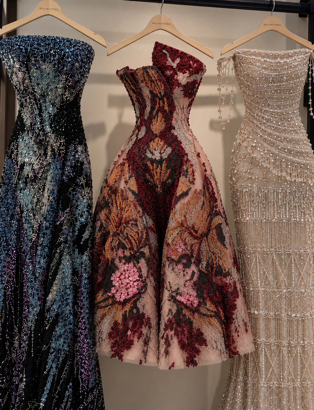The Burgundy Botanica Gown