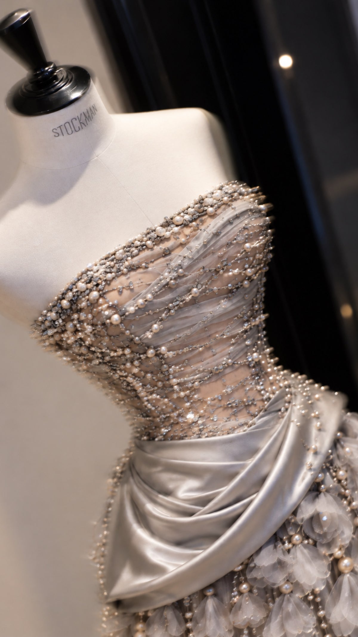 Silver Petal Couture Gown