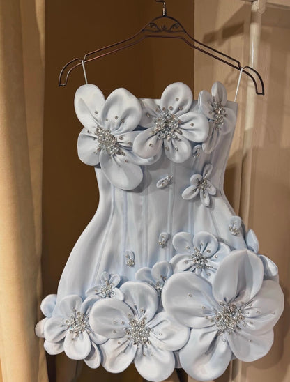 Crystal Bloom Mini Dress