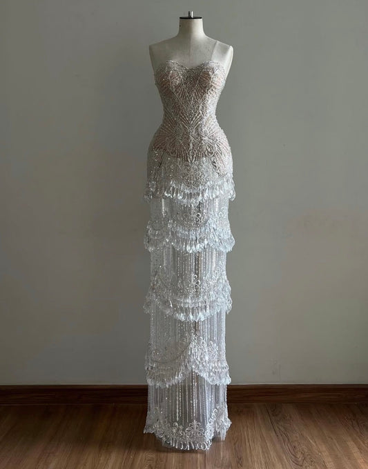 Crystal Tears White Gown