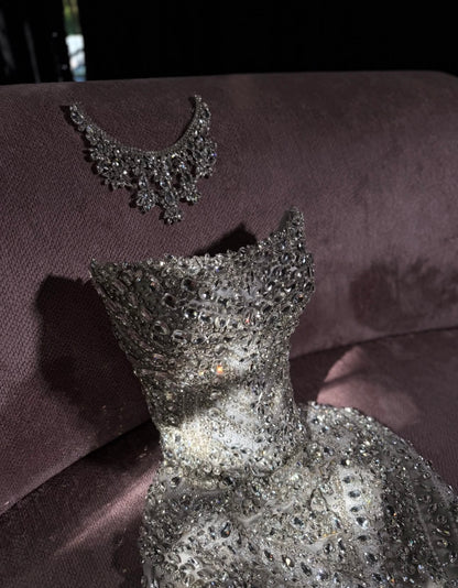 Celestial Crystal Corset Gown