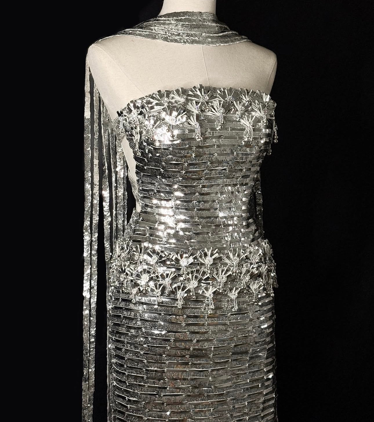 Silver Cascade Gown