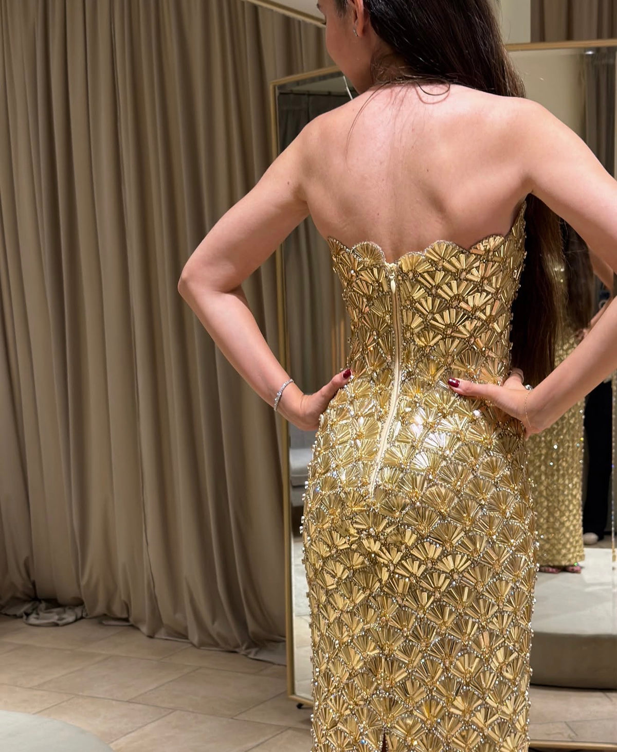 Golden radiance gown