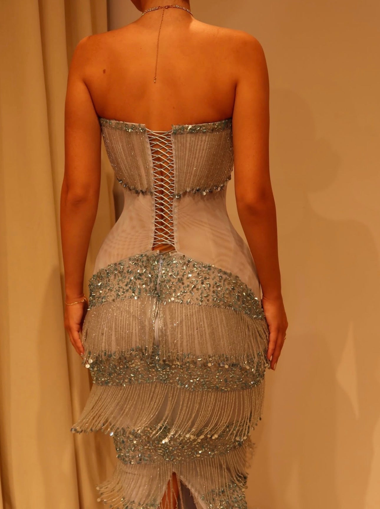 Celeste Fringe Gown