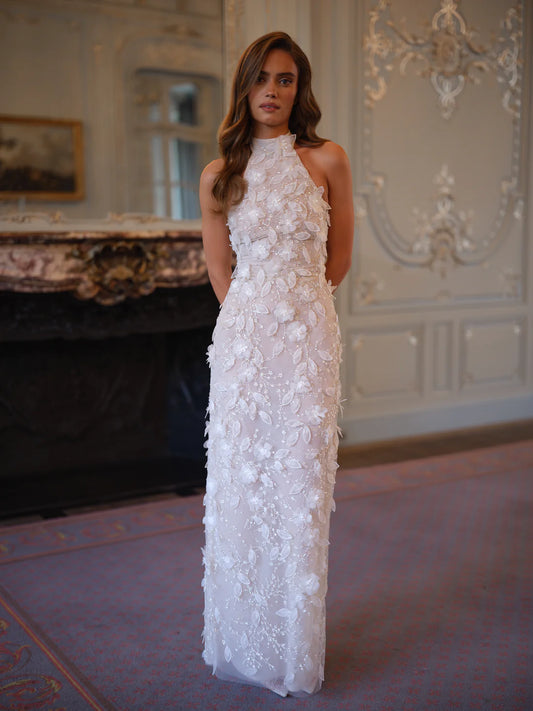 Timeless Charm with Arabella – A Gown Wrapped in Soft Petals