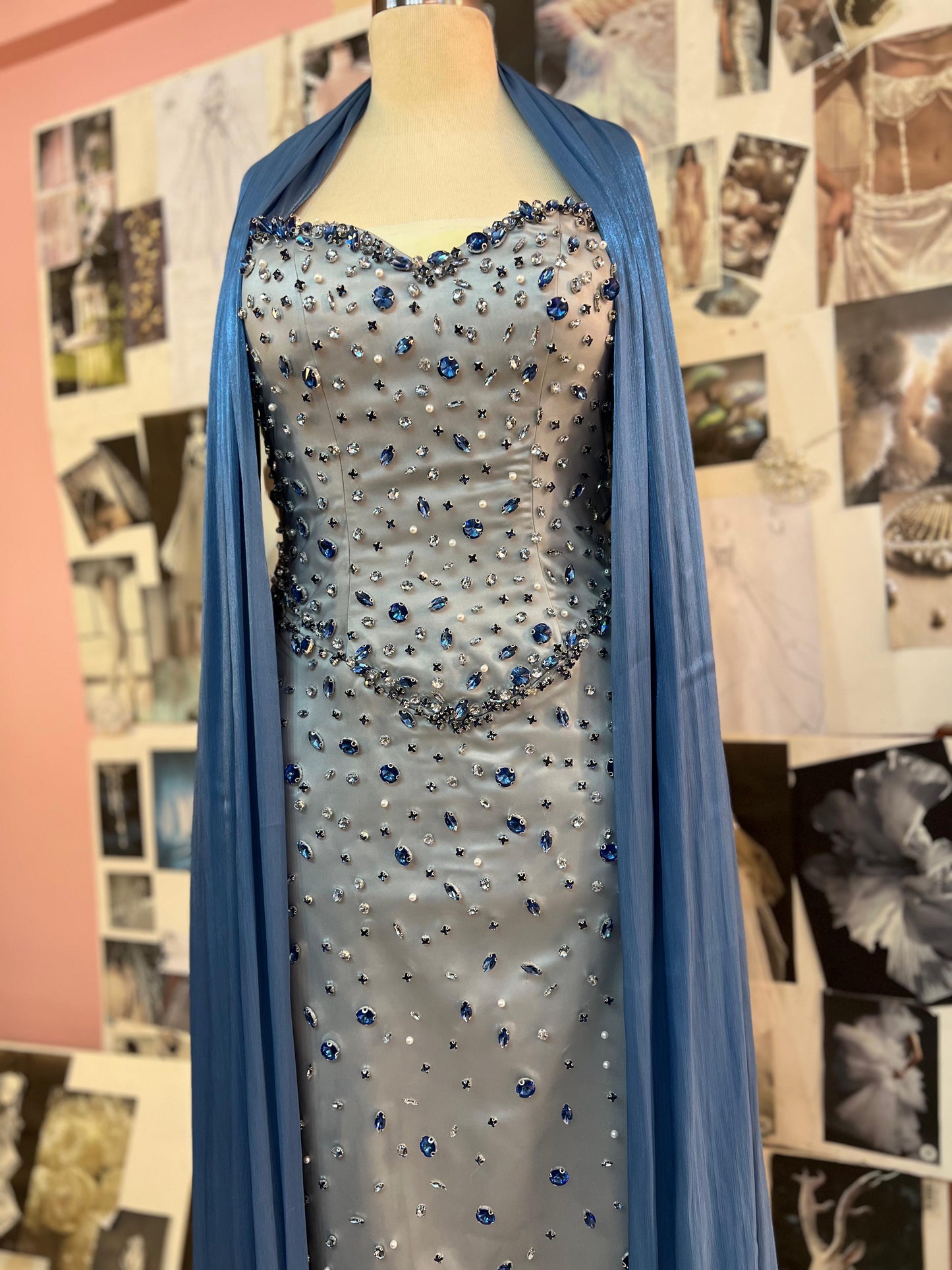 Ice-blue gown