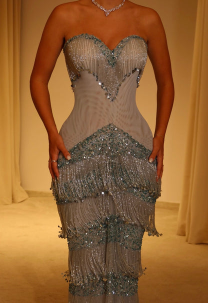 Celeste Fringe Gown