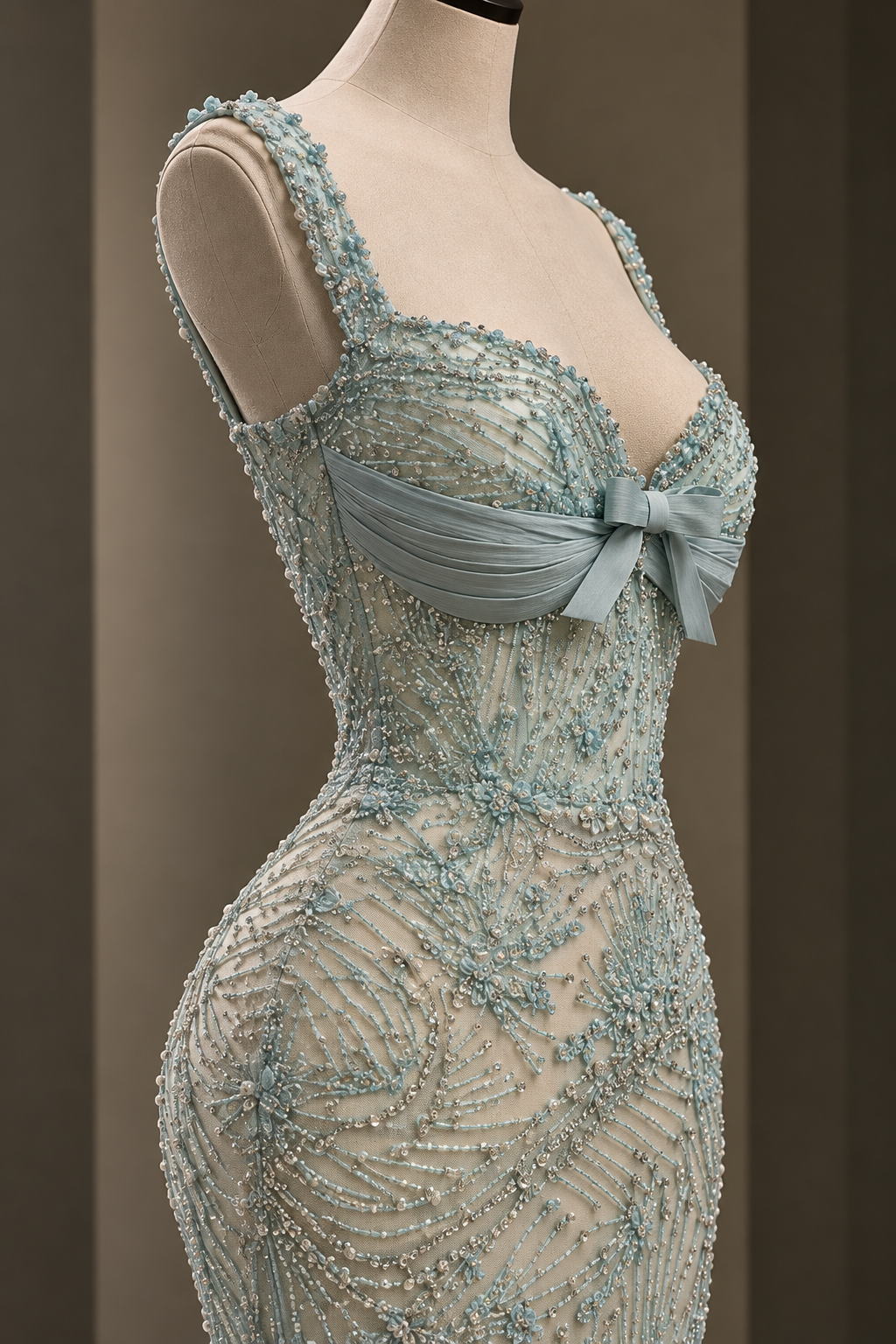 Celeste Mint – Embellished Couture Gown