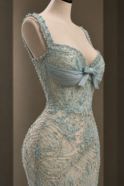 Celeste Mint – Embellished Couture Gown
