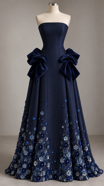 The Midnight Bloom Gown