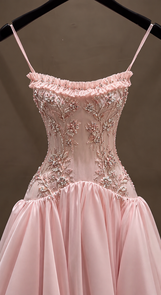 Blush Crystal Blossom Gown