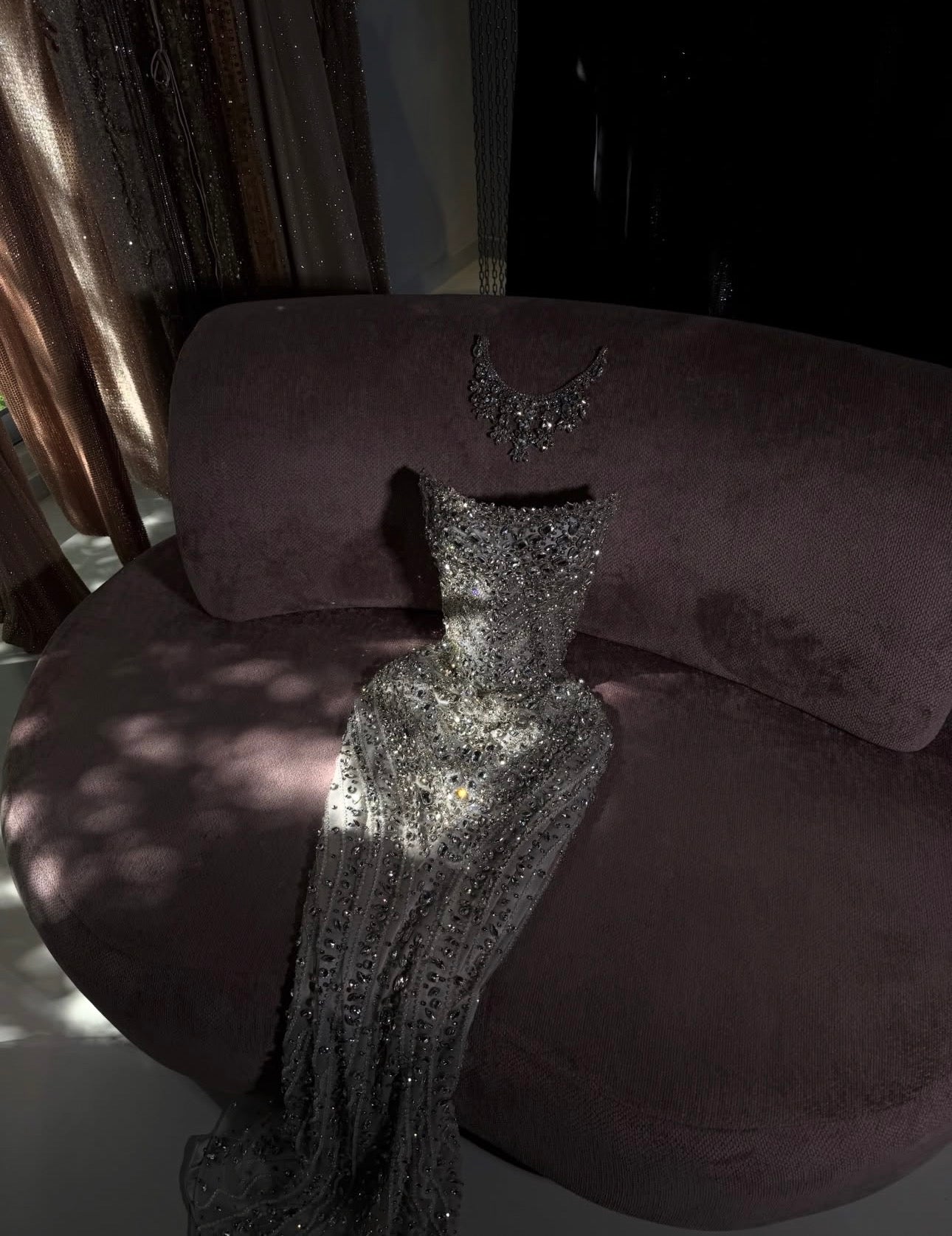 Celestial Crystal Corset Gown