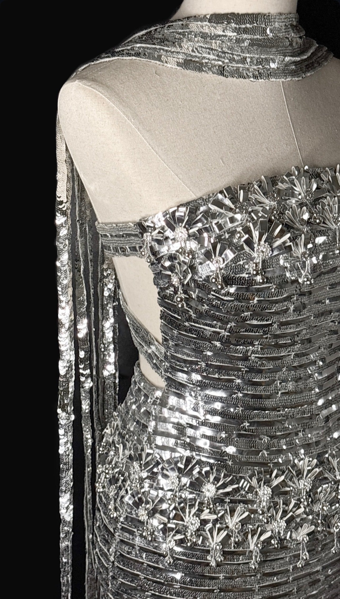 Silver Cascade Gown