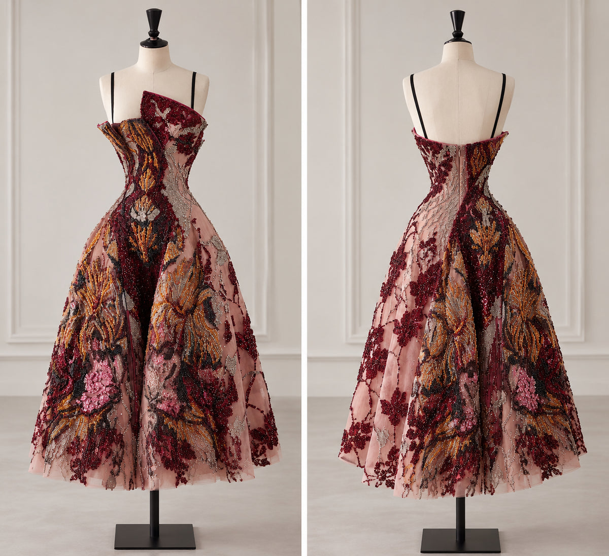 The Burgundy Botanica Gown