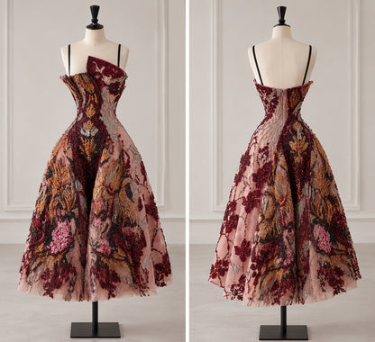 The Burgundy Botanica Gown