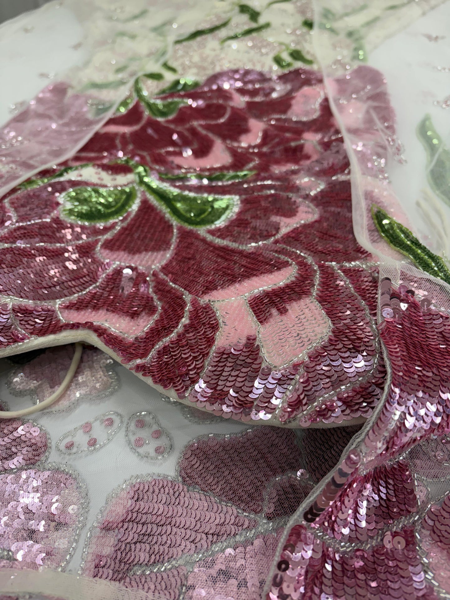 Rose Glimmer Cape Dress