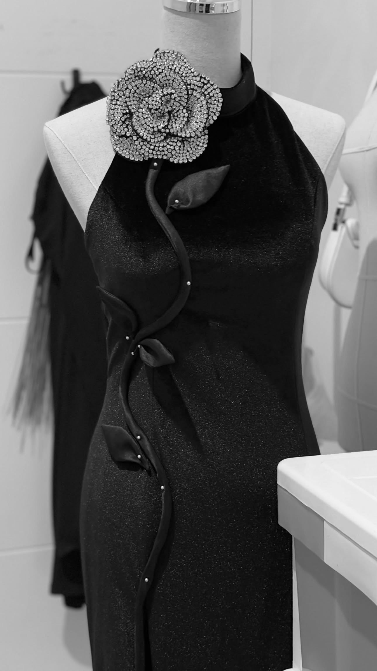 Midnight Rose Gown