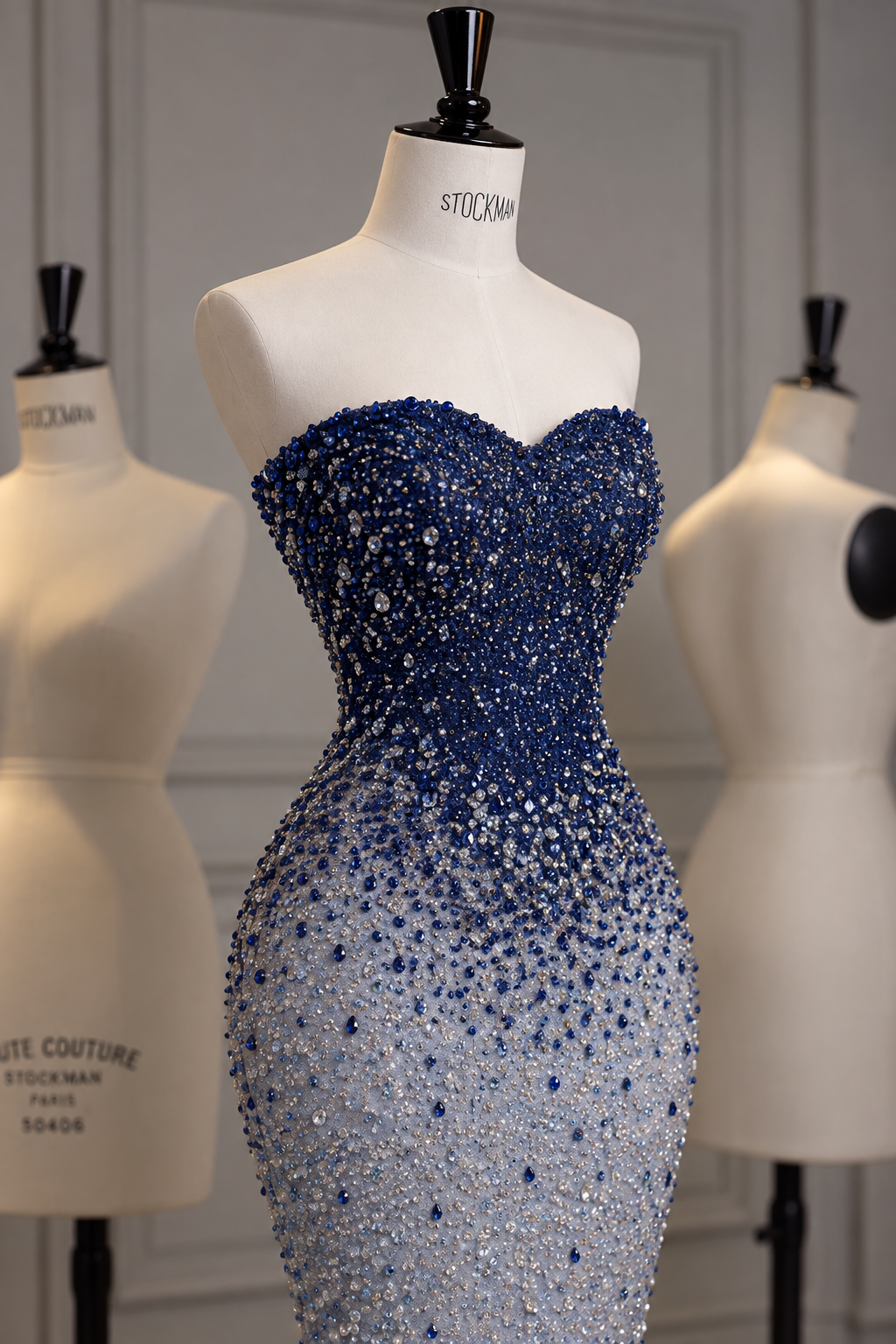 Midnight Frost Couture Gown