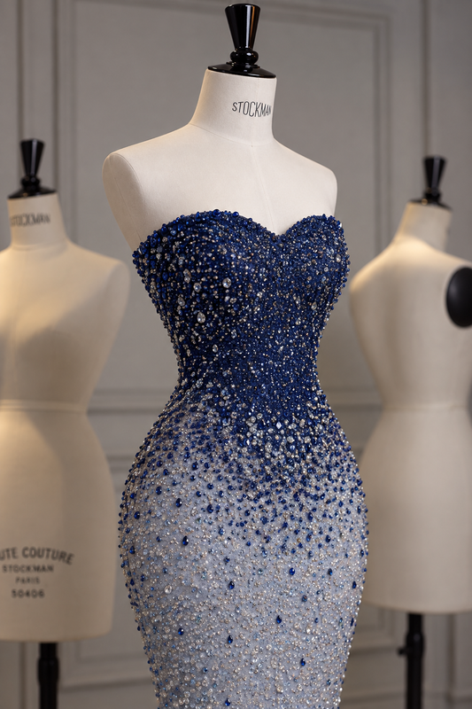 Midnight Frost Couture Gown