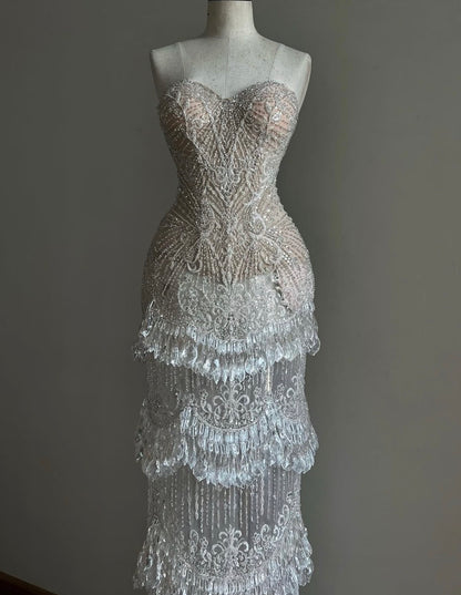 Crystal Tears White Gown