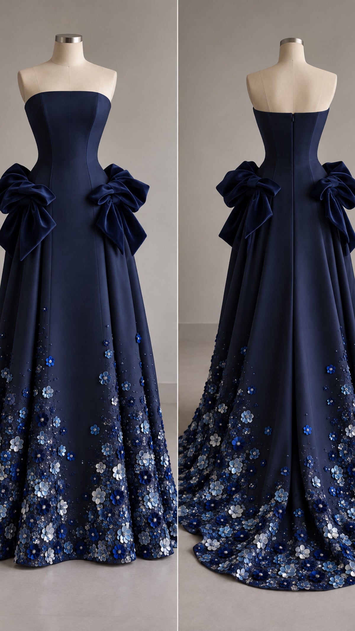 The Midnight Bloom Gown