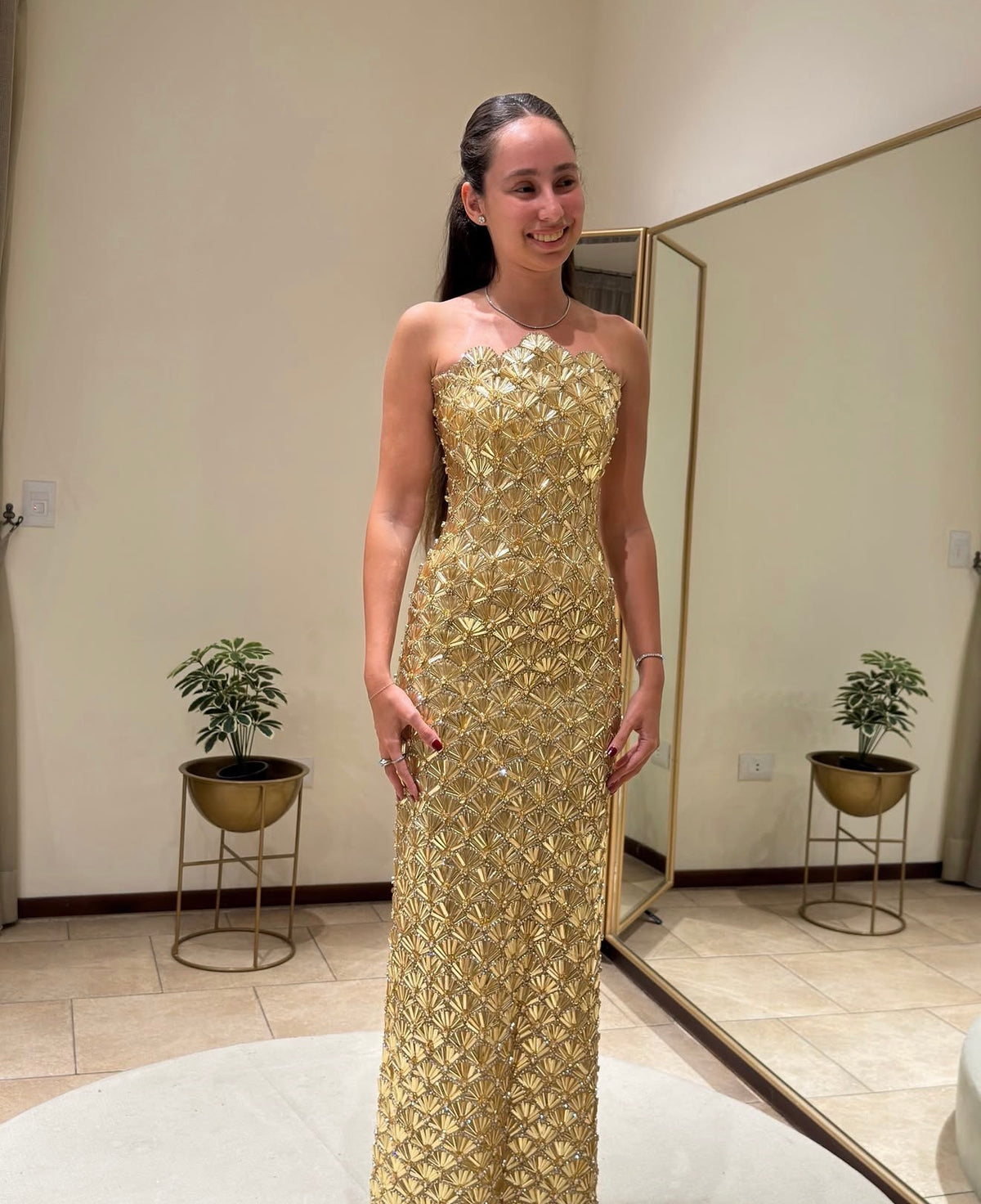 Golden radiance gown