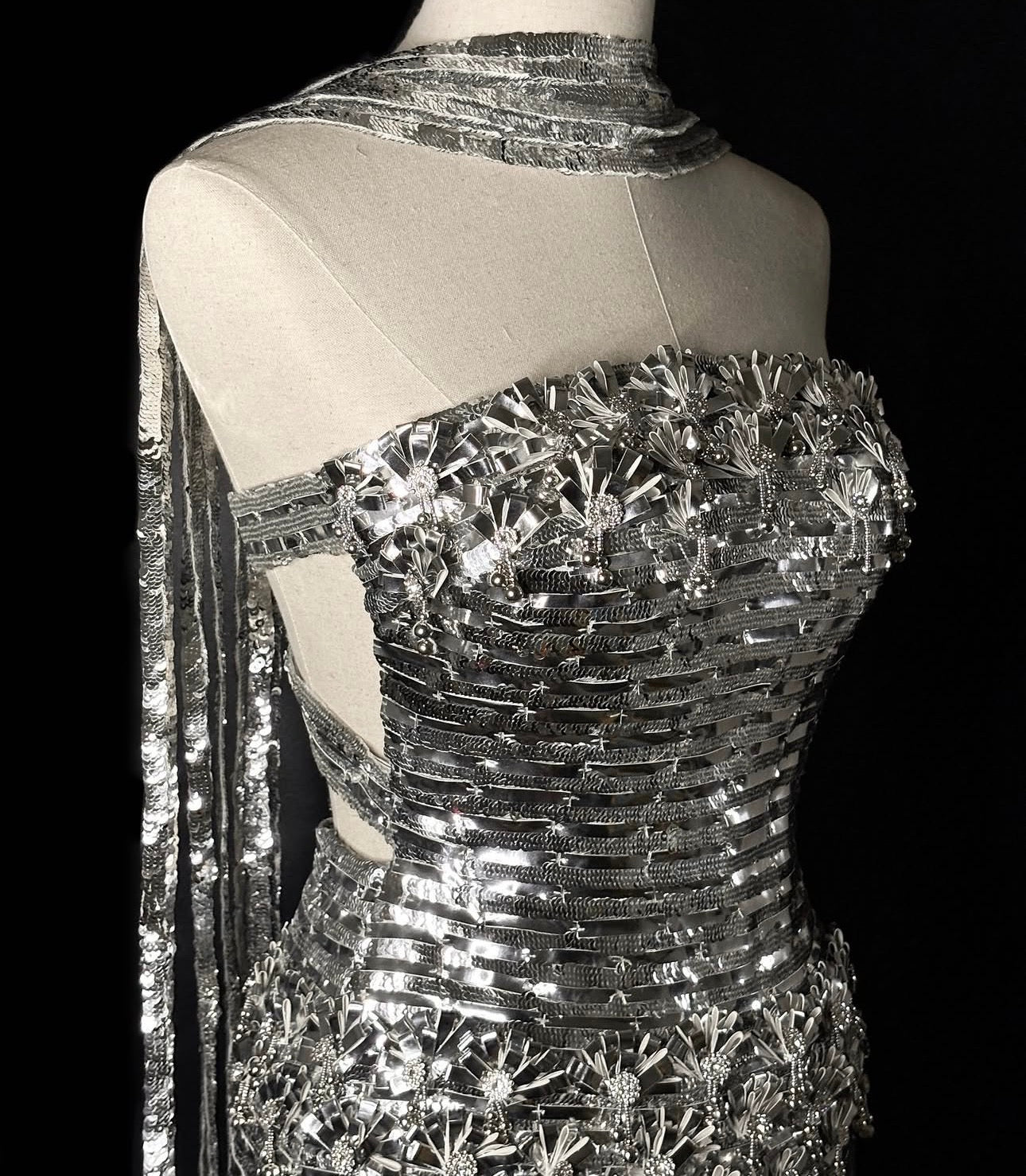Silver Cascade Gown