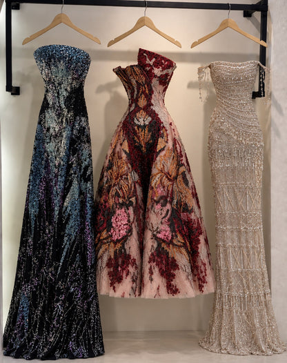 The Burgundy Botanica Gown
