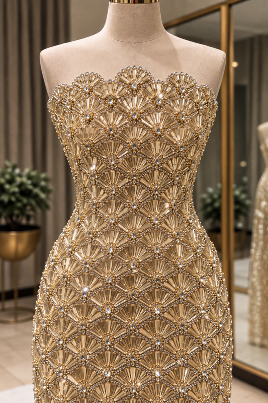 Golden radiance gown