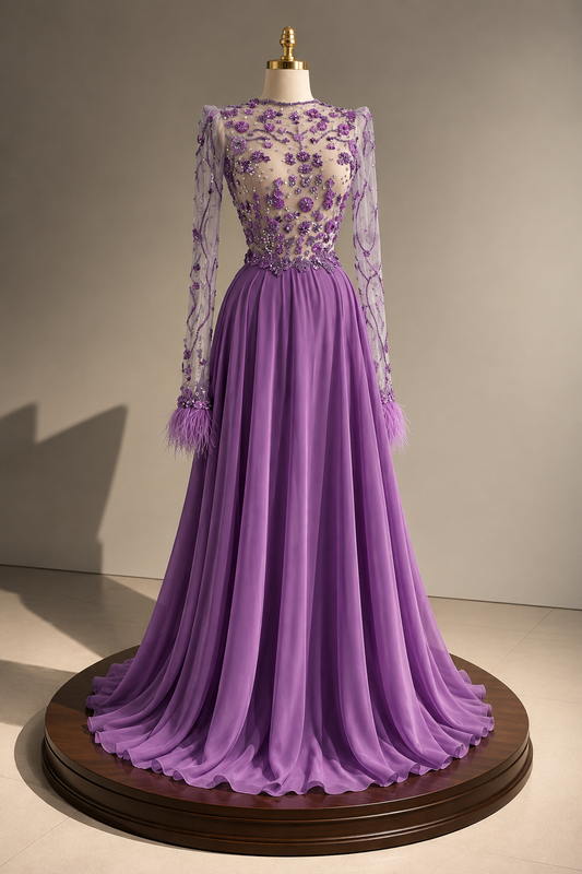 Amethyst Bloom Gown