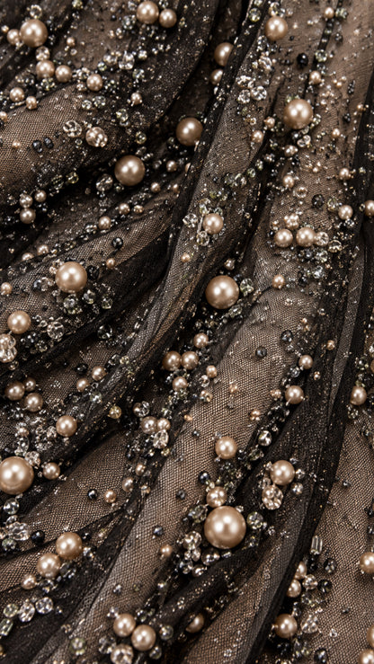 Midnight Pearl Couture Gown