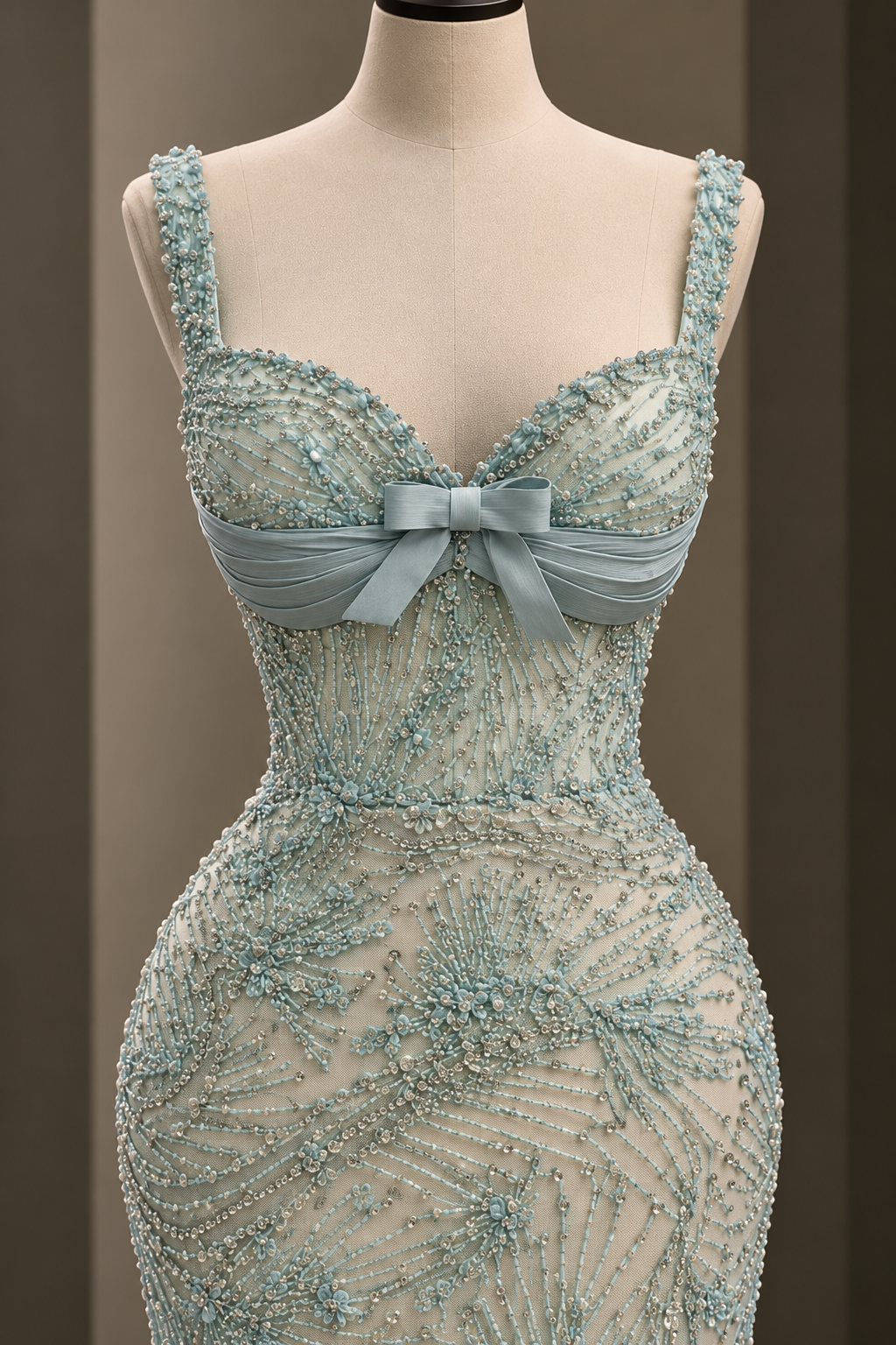 Celeste Mint – Embellished Couture Gown