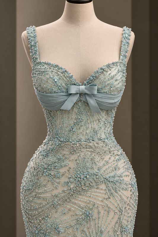 Celeste Mint – Embellished Couture Gown