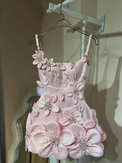 Crystal Bloom Mini Dress