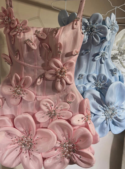 Crystal Bloom Mini Dress