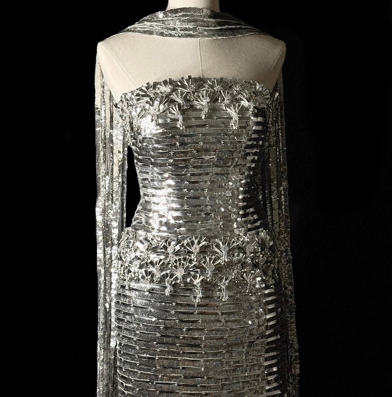Silver Cascade Gown